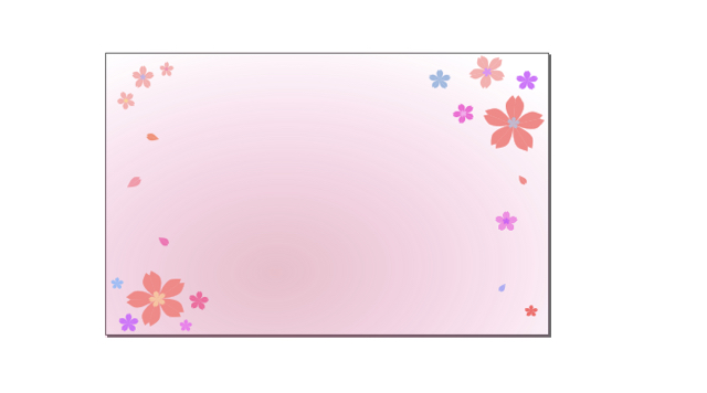 インクスケープで桜の花とメッセージカードを作成してみました